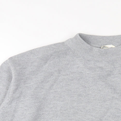H&M Womens Grey Round Neck Polyester Pullover Jumper Size XS