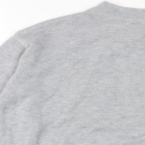 H&M Womens Grey Round Neck Polyester Pullover Jumper Size XS