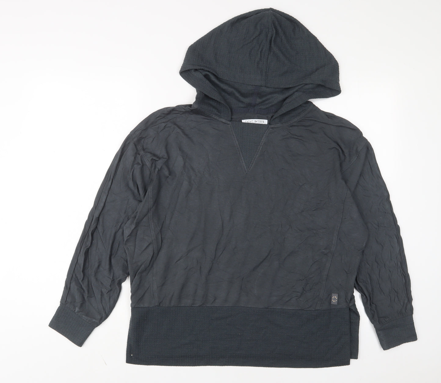NEXT Womens Grey Viscose Pullover Hoodie Size 12 Pullover