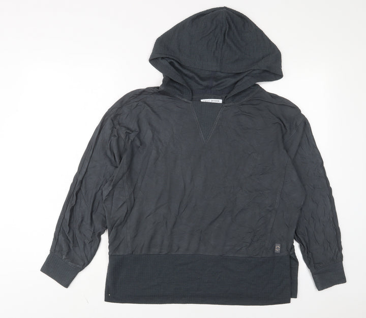 NEXT Womens Grey Viscose Pullover Hoodie Size 12 Pullover