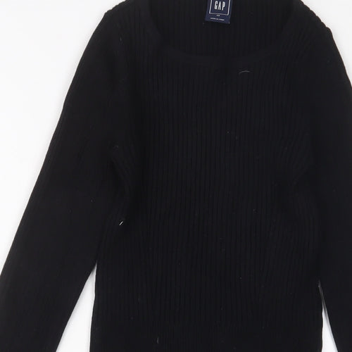 Gap Womens Black Cotton Jumper Dress Size XS Crew Neck Pullover