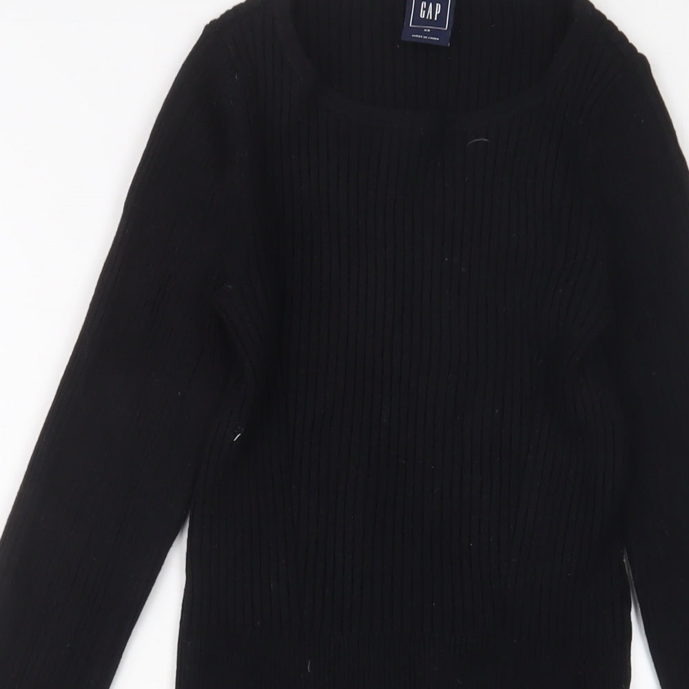 Gap Womens Black Cotton Jumper Dress Size XS Crew Neck Pullover