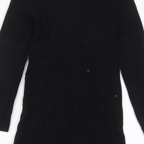 Gap Womens Black Cotton Jumper Dress Size XS Crew Neck Pullover