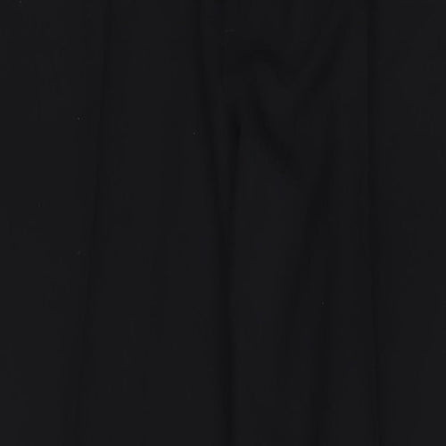 Marks and Spencer Mens Black Polyester Trousers Size 44 in L35 in Regular Button - Long Leg, Pockets