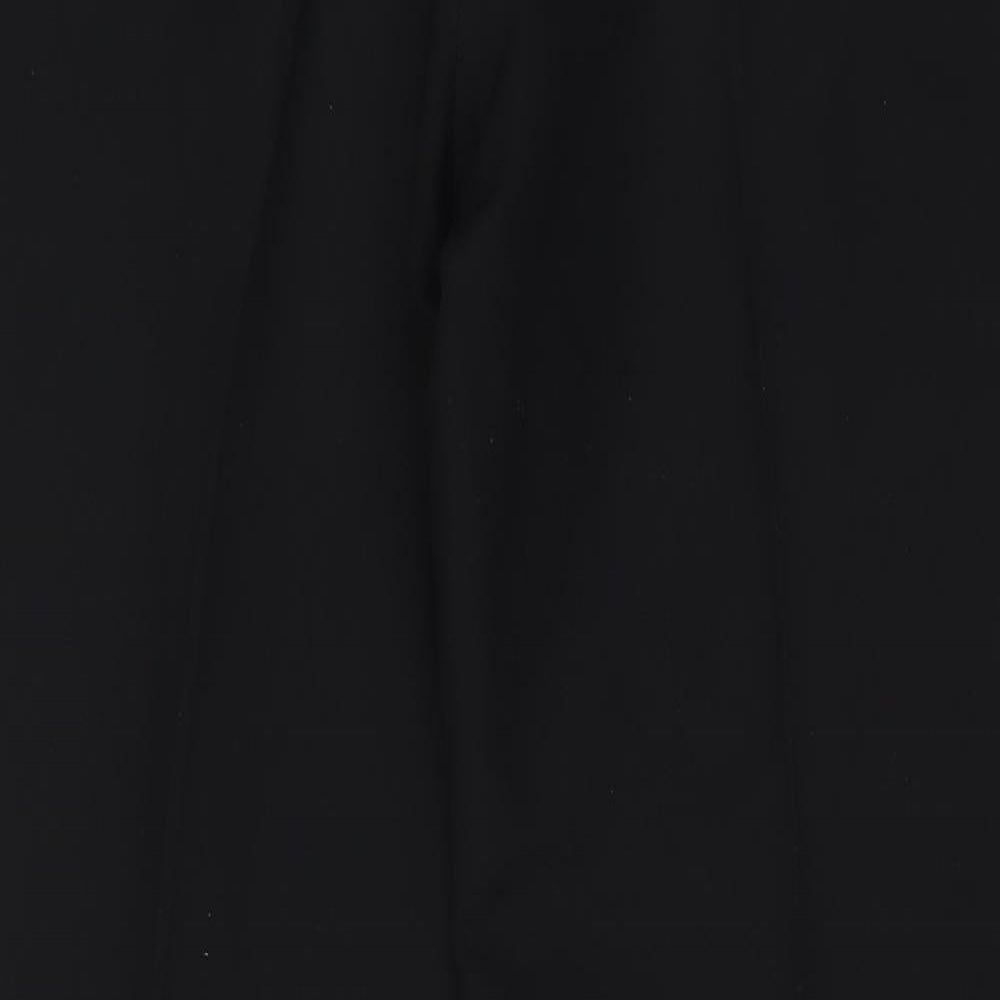 Marks and Spencer Mens Black Polyester Trousers Size 44 in L35 in Regular Button - Long Leg, Pockets