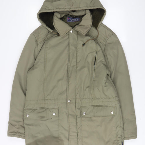 Tiklas Mens Green Jacket Coat Size L Zip