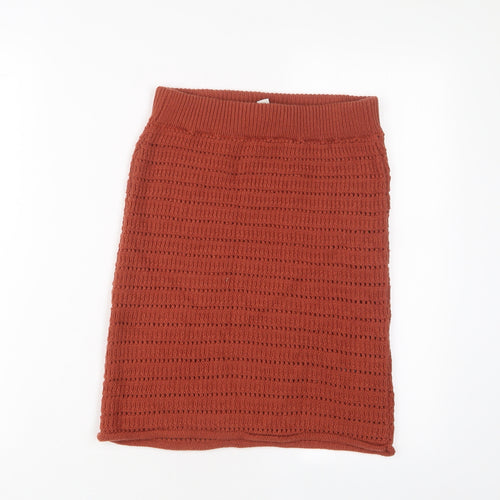 ASOS Womens Brown Acrylic A-Line Skirt Size 6