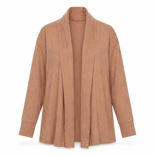 Daily Ritual Womens Orange V-Neck Polyester Cardigan Jumper Size S - Open