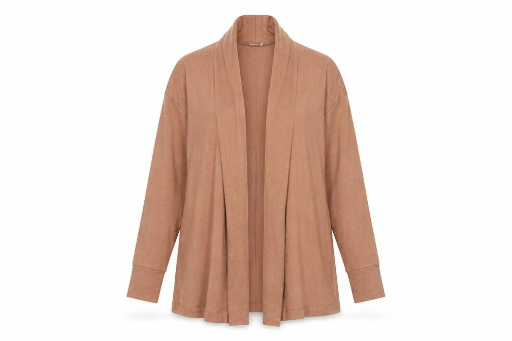Daily Ritual Womens Orange V-Neck Polyester Cardigan Jumper Size S - Open