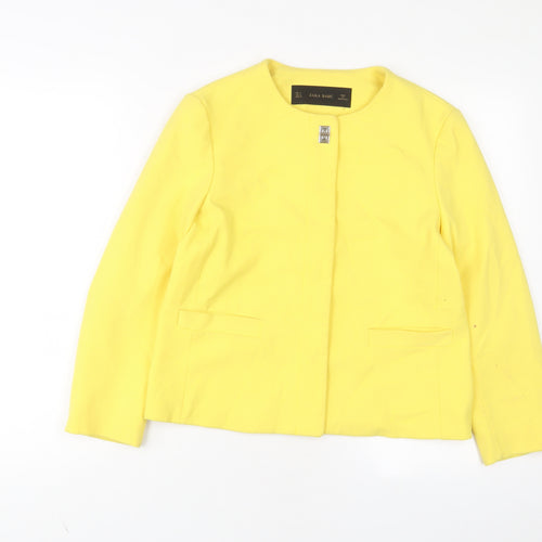 Zara Womens Yellow Jacket Size S Snap