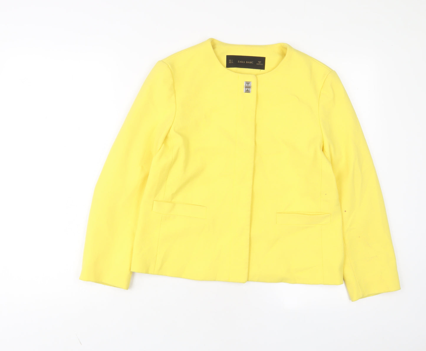 Zara Womens Yellow Jacket Size S Snap