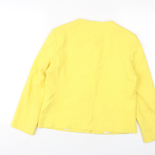 Zara Womens Yellow Jacket Size S Snap