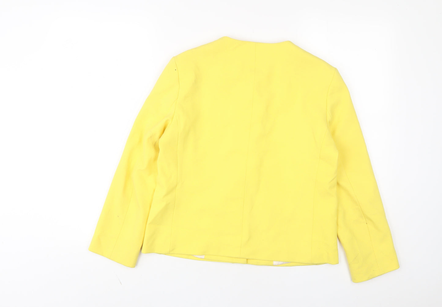 Zara Womens Yellow Jacket Size S Snap