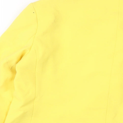 Zara Womens Yellow Jacket Size S Snap
