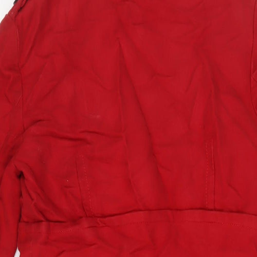 Mango Womens Red Jacket Coat Size M Button - Pockets
