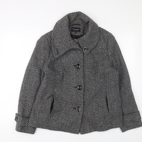 Debenhams Womens Grey Jacket Size 14 Button