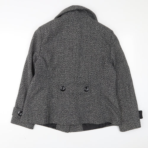 Debenhams Womens Grey Jacket Size 14 Button