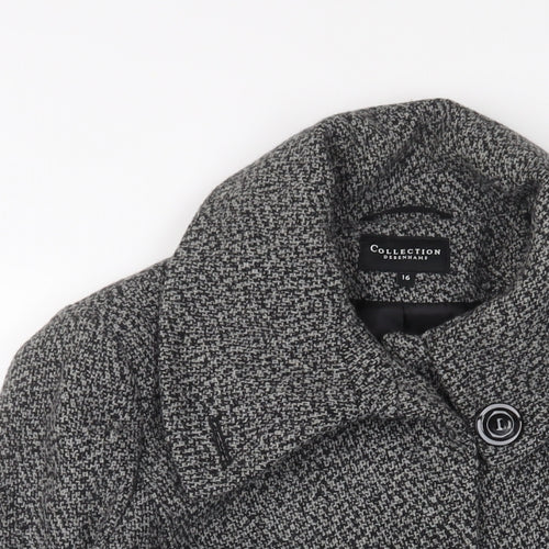 Debenhams Womens Grey Jacket Size 14 Button