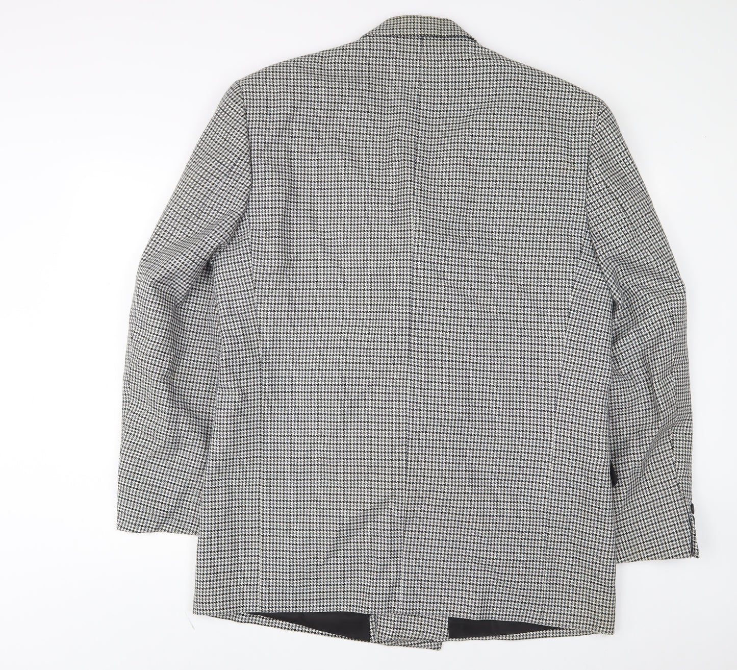 BHS Mens Grey Plaid Wool Jacket Suit Jacket Size 42 Regular