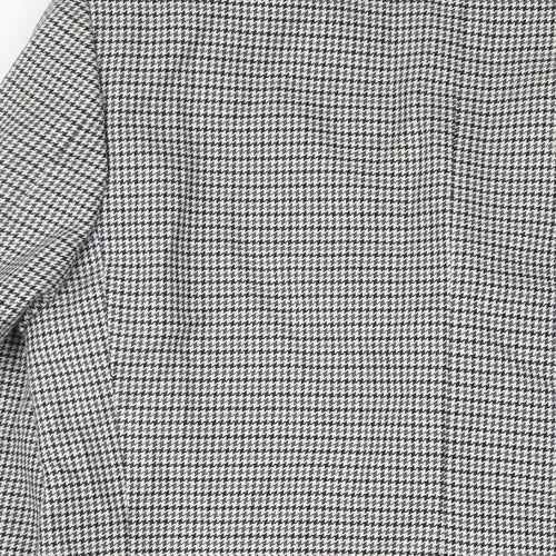 BHS Mens Grey Plaid Wool Jacket Suit Jacket Size 42 Regular