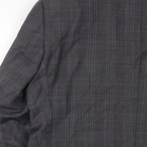 CHESTER Mens Red Plaid Wool Jacket Suit Jacket Size 38 Regular