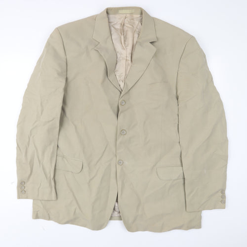 Maine Mens Beige Lyocell Jacket Suit Jacket Size 46 Regular