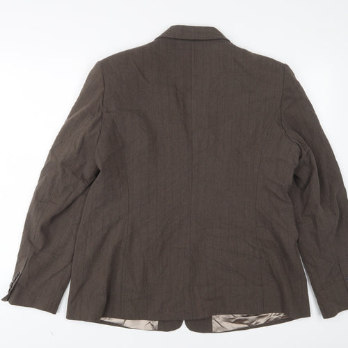 Debenhams Womens Brown Jacket Blazer Size 16 Button