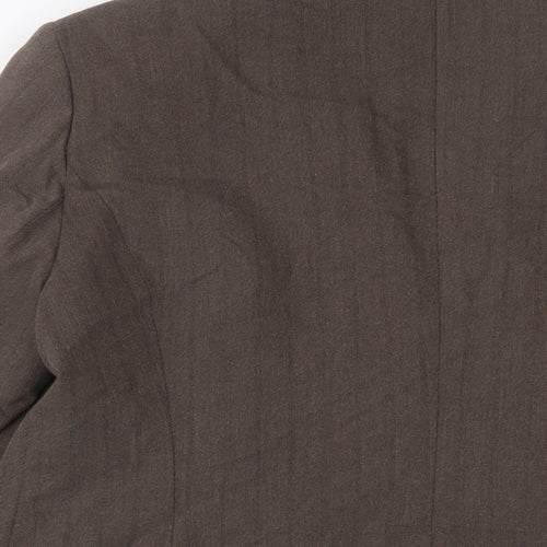 Debenhams Womens Brown Jacket Blazer Size 16 Button