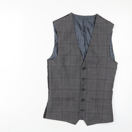 NEXT Mens Grey Polyester Jacket Suit Waistcoat Size 36 Regular