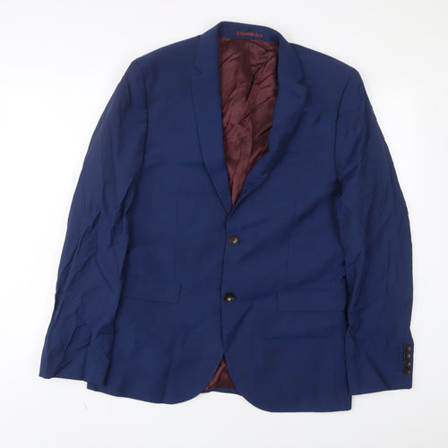 NEXT Mens Blue Wool Jacket Suit Jacket Size 42 Regular