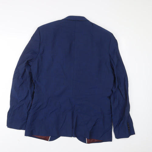 NEXT Mens Blue Wool Jacket Suit Jacket Size 42 Regular