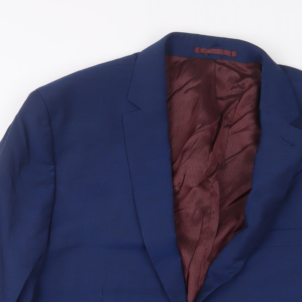 NEXT Mens Blue Wool Jacket Suit Jacket Size 42 Regular