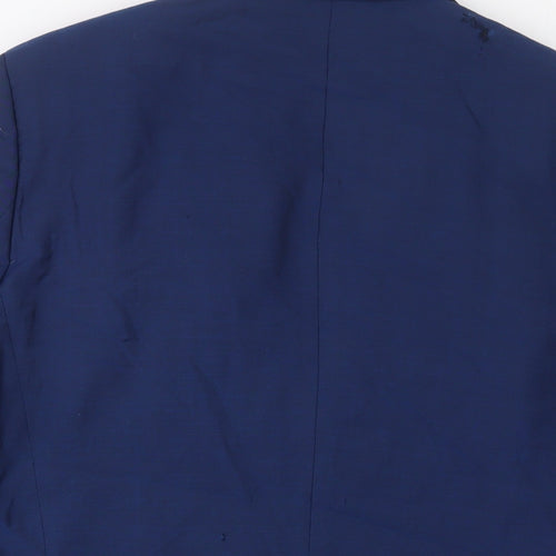 NEXT Mens Blue Wool Jacket Suit Jacket Size 42 Regular