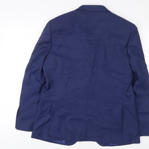 Marks and Spencer Mens Blue Polyester Jacket Suit Jacket Size 40 Regular