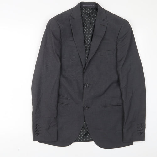 NEXT Mens Grey Polyester Jacket Suit Jacket Size 36 Regular