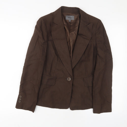 G2000 Womens Brown Jacket Blazer Size 10 Button