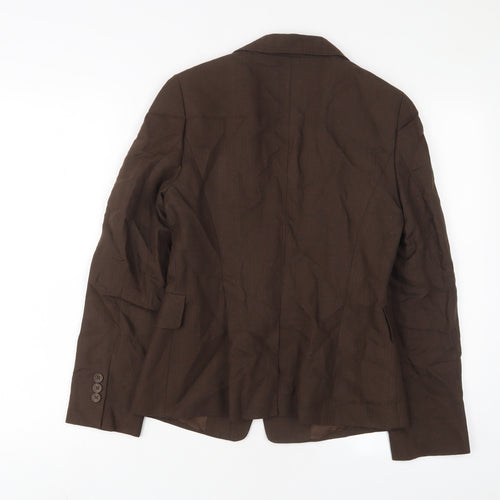 G2000 Womens Brown Jacket Blazer Size 10 Button