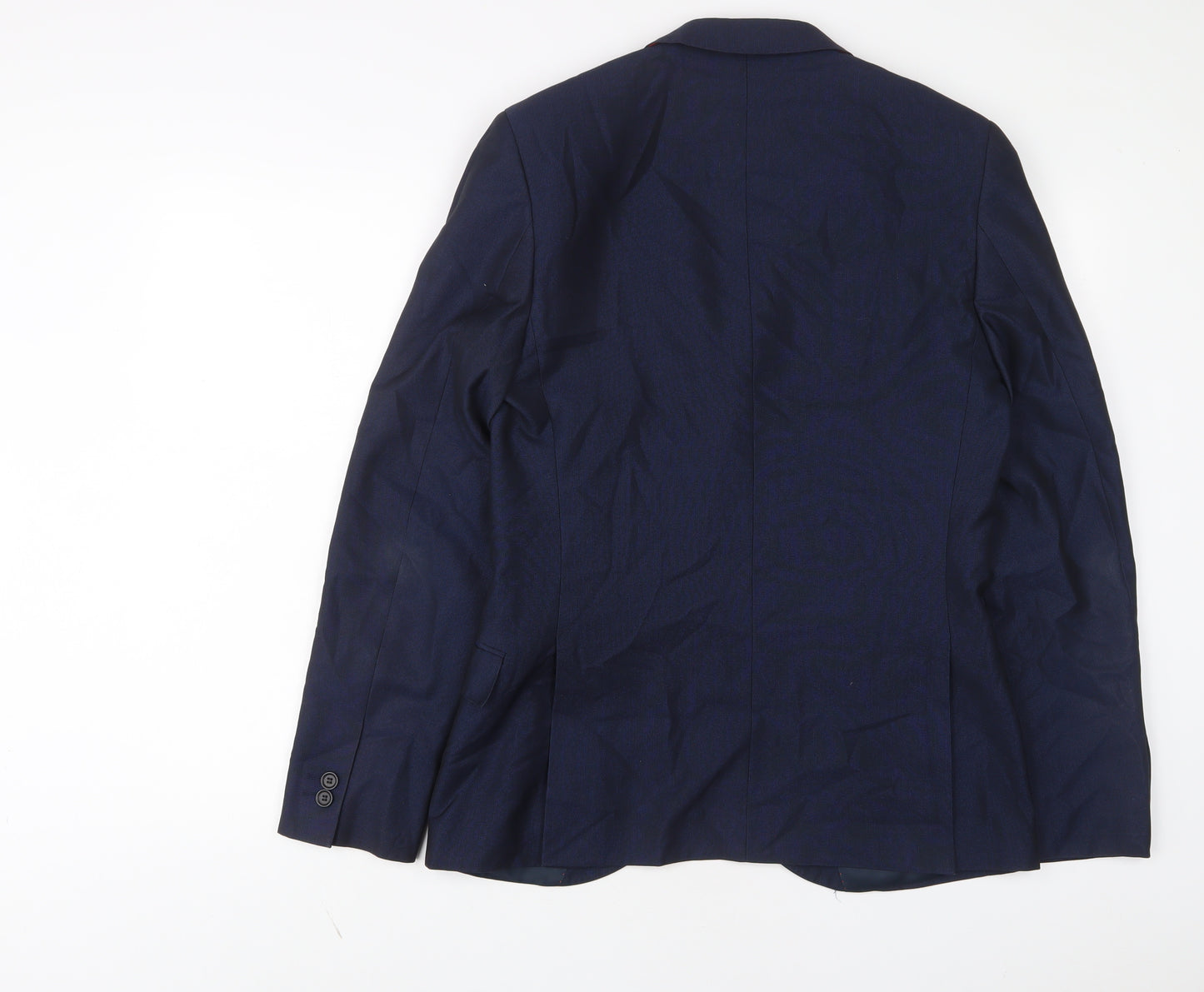Ventuno 21 Mens Blue Polyester Jacket Suit Jacket Size 38 Regular