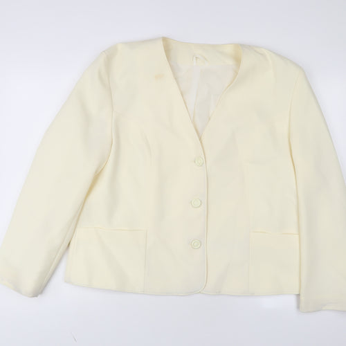 Debenhams Womens Ivory Jacket Size 18 Button