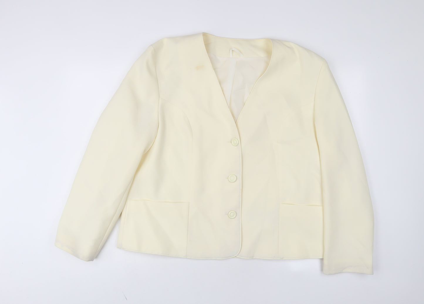 Debenhams Womens Ivory Jacket Size 18 Button