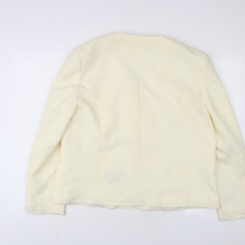 Debenhams Womens Ivory Jacket Size 18 Button