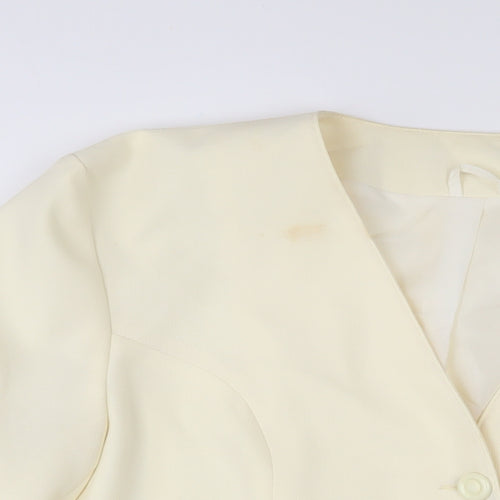 Debenhams Womens Ivory Jacket Size 18 Button