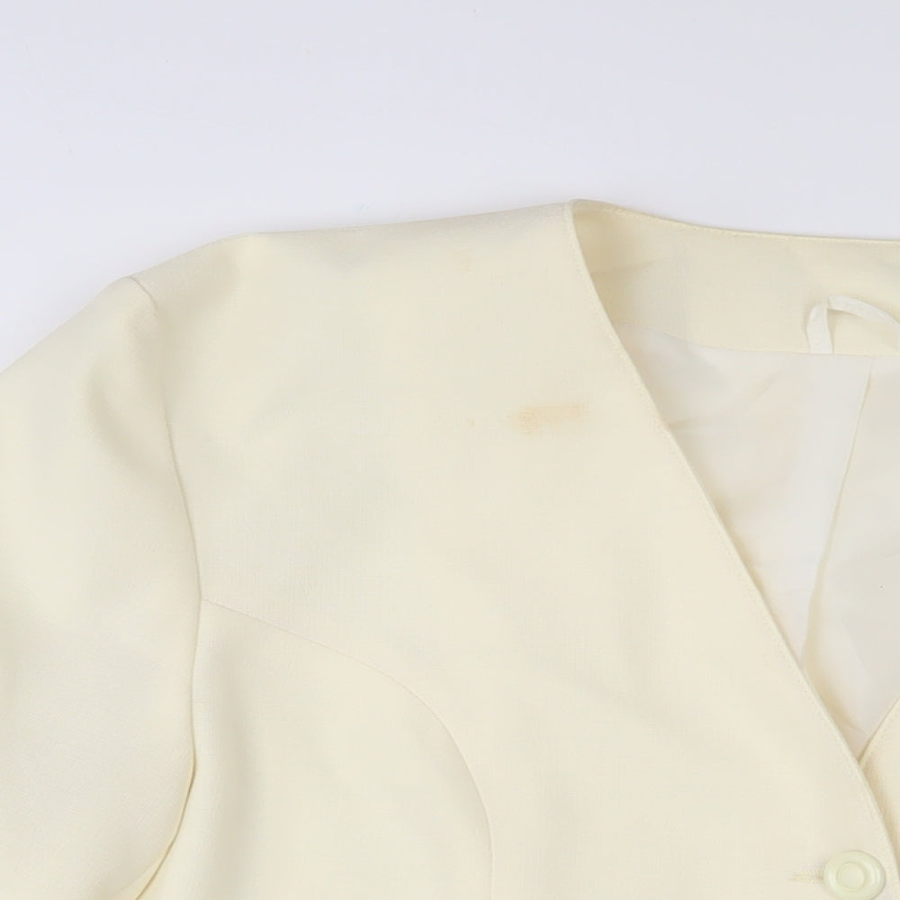 Debenhams Womens Ivory Jacket Size 18 Button