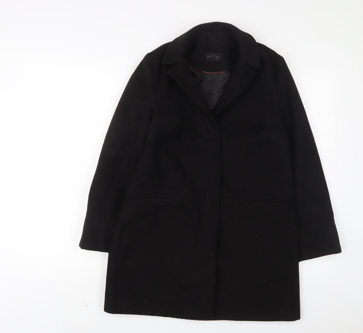 Topshop Womens Black Jacket Size 6 Zip