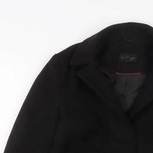 Topshop Womens Black Jacket Size 6 Zip