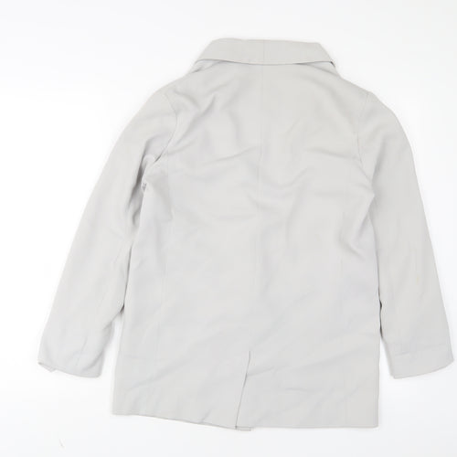 Topshop Womens Grey Jacket Blazer Size 8 Button