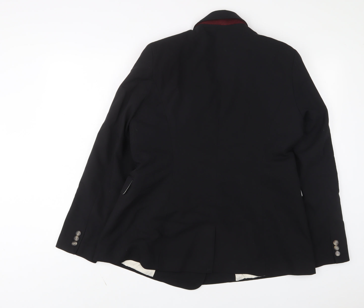 Topshop Womens Black Jacket Blazer Size 14 Button