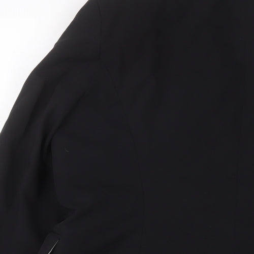 Topshop Womens Black Jacket Blazer Size 14 Button