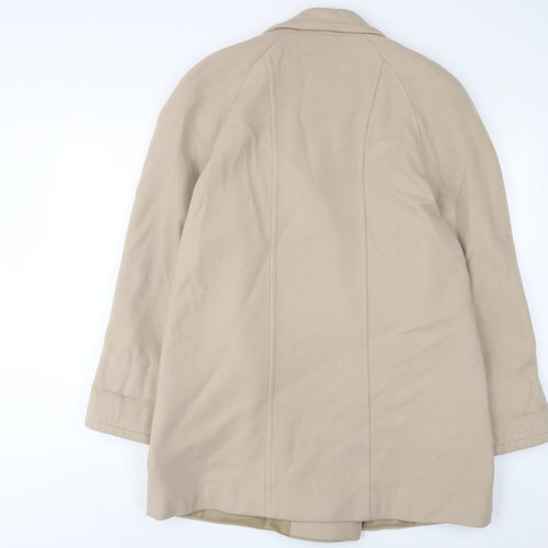 Essentials Womens Beige Jacket Coat Size 4 Button