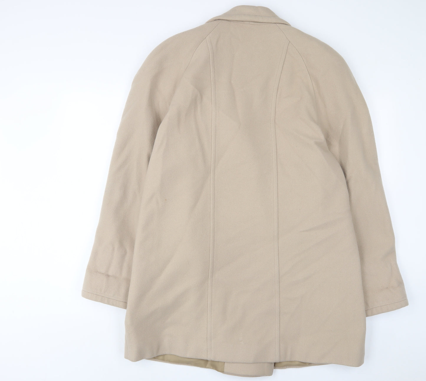Essentials Womens Beige Jacket Coat Size 4 Button